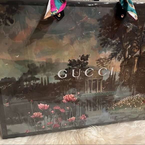 Gucci Shopping Bag Tote with PVC Cover - Picture 3 of 7